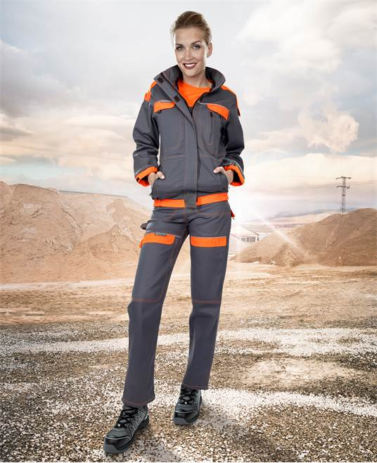 Jacheta de lucru COOL TREND - gri/portocaliu - pentru femei [4]
