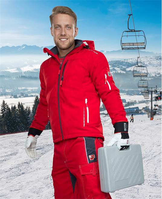 Jacheta de lucru de iarna softshell VISION - rosu [2]
