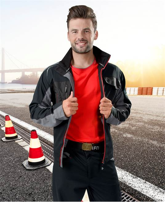 Jacheta de lucru R8ED - negru/gri [2]