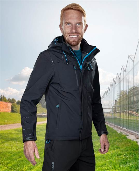 Jacheta de lucru softshell 4TECH - negru [2]