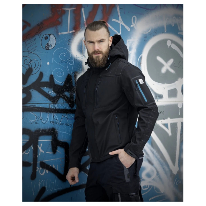 Jacheta de lucru softshell 4TECH - negru [3]