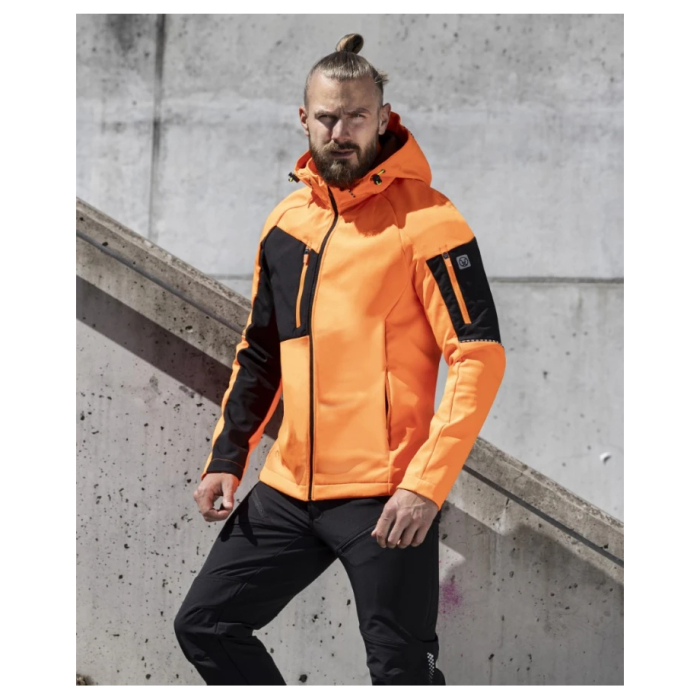 Jacheta softshell CITYCONIC - portocaliu hi vis [3]
