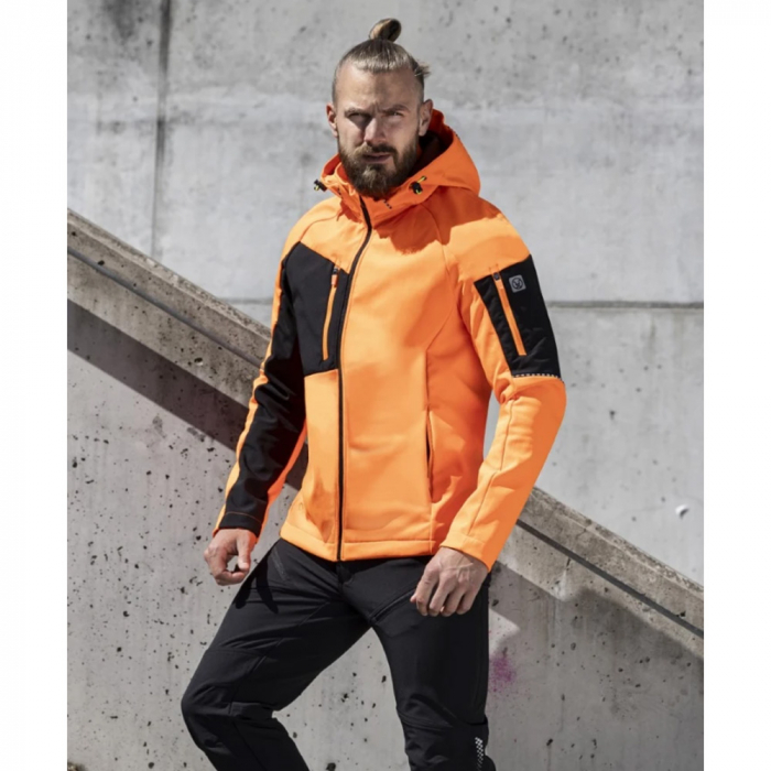 Jacheta softshell CITYCONIC - portocaliu hi vis [3]