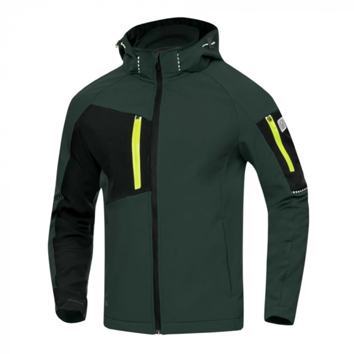 Jacheta softshell CityConic - verde inchis