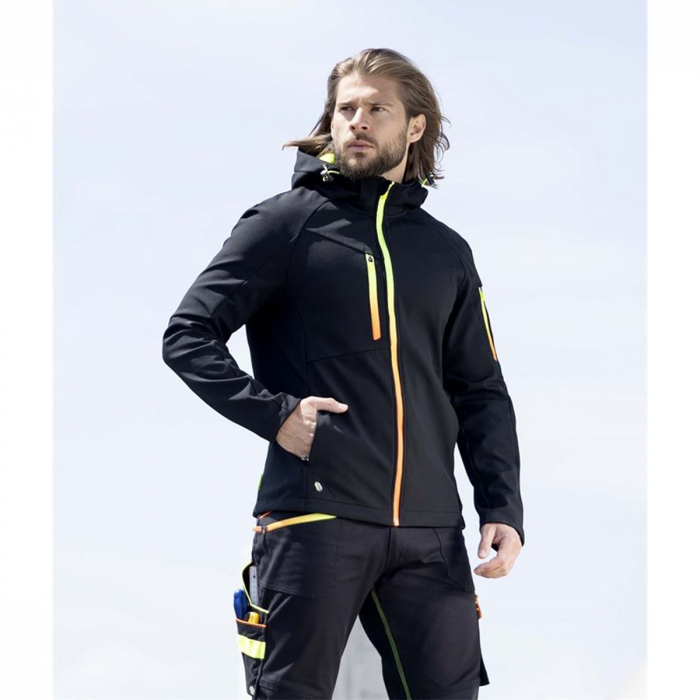 Jacheta softshell CREATRON - negru/neon [6]