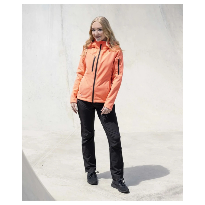 Jacheta softshell pentru femei CityConic - portocaliu-neon [3]