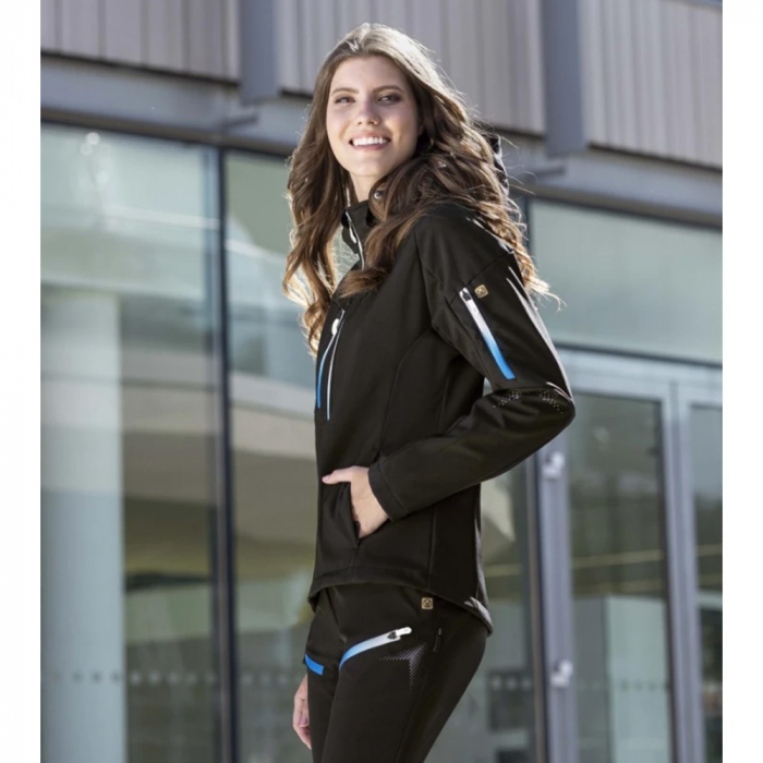 Jacheta softshell pentru femei Creatron - negru/albastru [3]