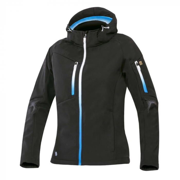 Jacheta softshell pentru femei Creatron - negru albastru