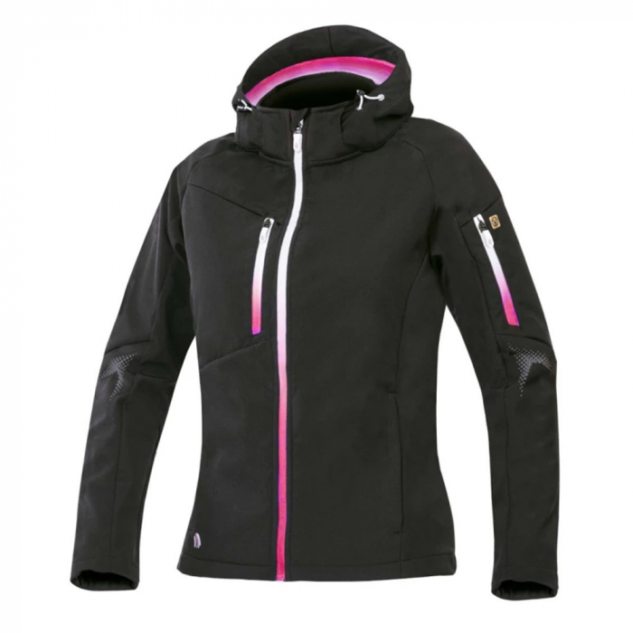 Jacheta softshell pentru femei Creatron - negru roz