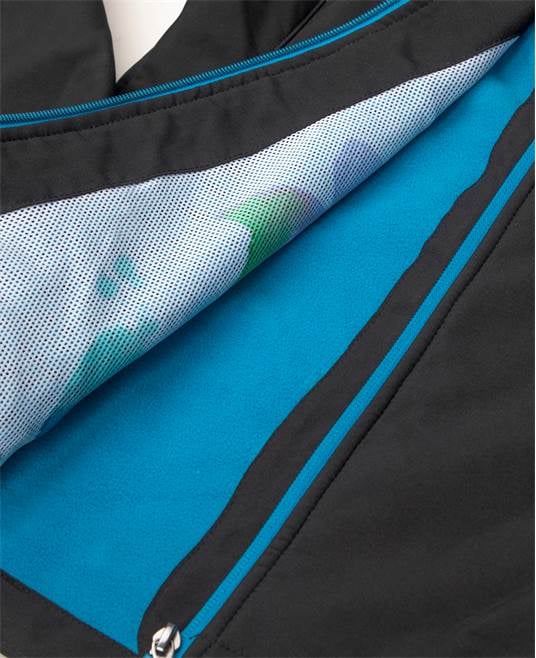 Jacheta softshell pentru femei FLORET - negru/turcoaz [3]
