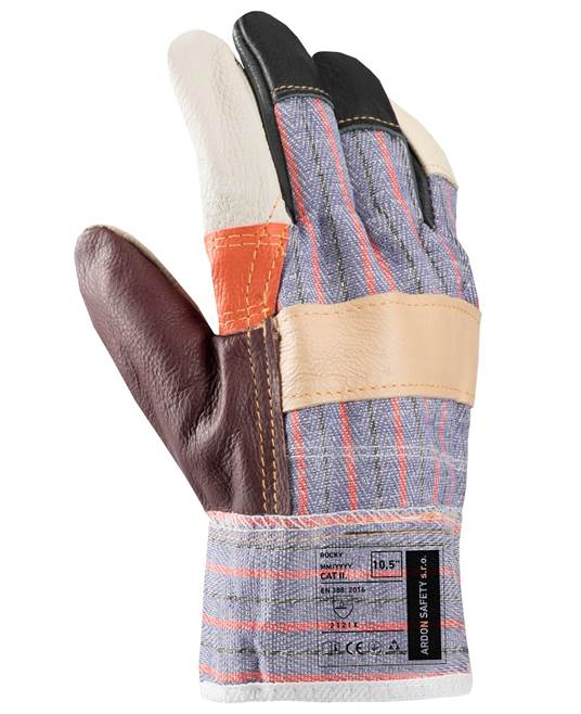Manusi de protectie din piele bovina mobila Rocky maro 2121X [2]