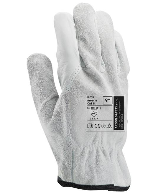 Manusi de protectie din piele de bovina integral - D FNS - gri 3242X [2]