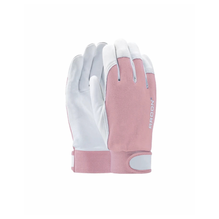 Manusi de protectie din piele de capra Hobby cu manseta velcro - galben - blisterate 1121X [5]