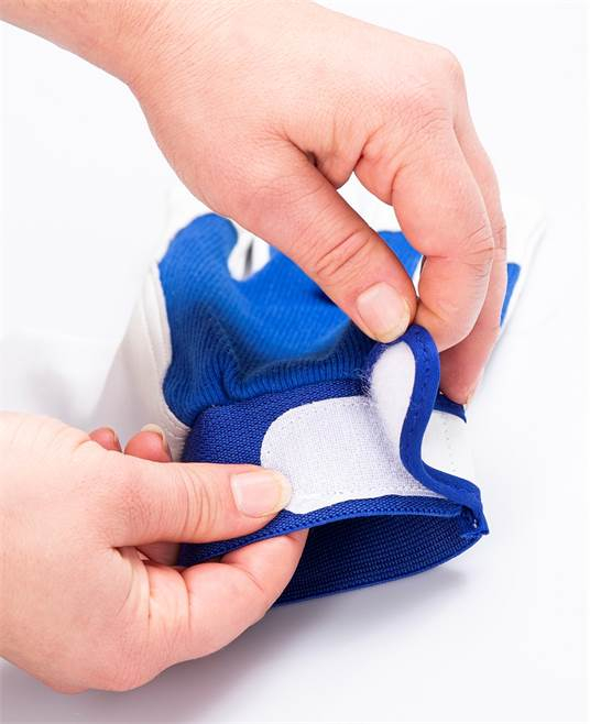 Manusi de protectie din piele de capra Hobby cu manseta velcro - galben - blisterate 1121X [5]