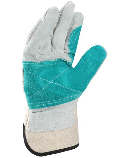 Manusi de protectie din spalt bovina Mary gri/verde 4134X [3]