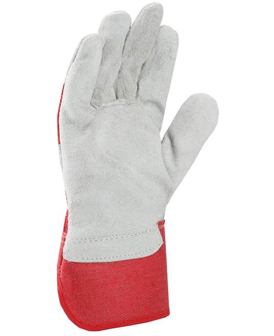 Manusi de protectie din spalt bovina Top Up gri/rosu 3122X [3]