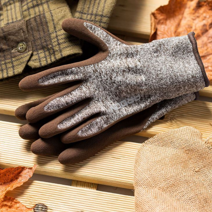 Manusi de protectie imersate in latex Nature Touch maro [2]