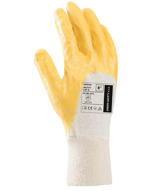 Manusi de protectie imersate in nitril 3/4 Houston - gri/galben - 3121X [2]