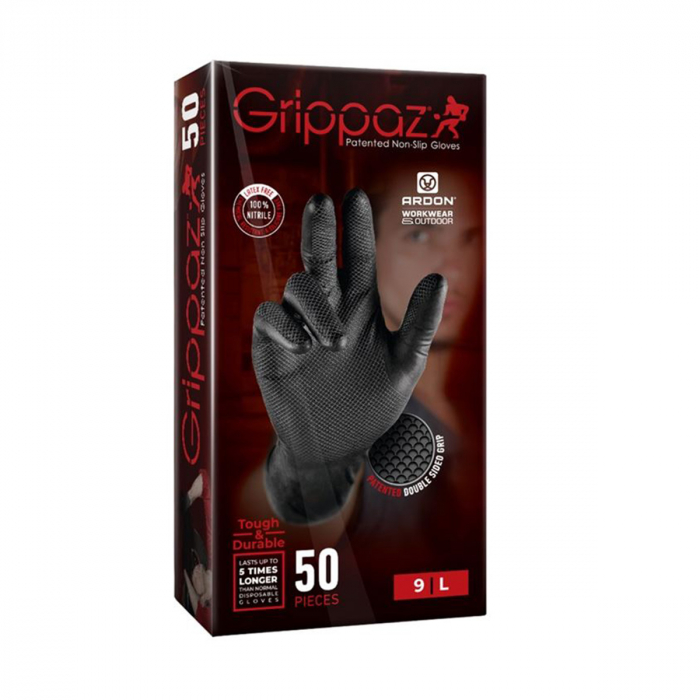Manusi din nitril nepudrate Grippaz, 50 buc/cutie [2]