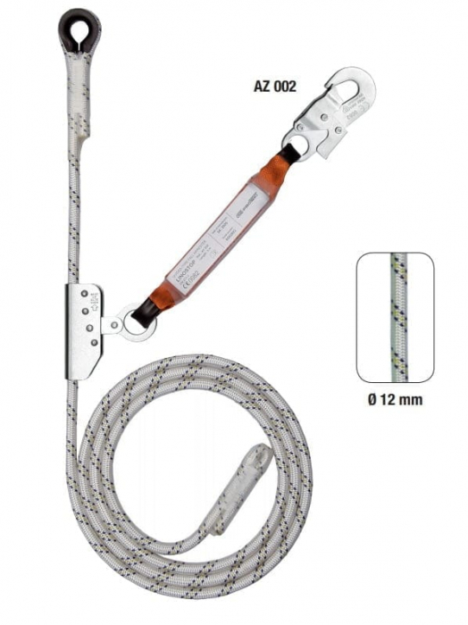 Opritor+amortizor+1conector cu franghie,diam.12mm,10m-Linostop 2