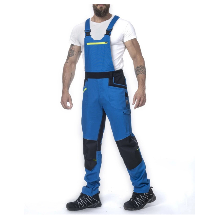 Pantaloni cu pieptar 4XSTRETCH - albastru [2]