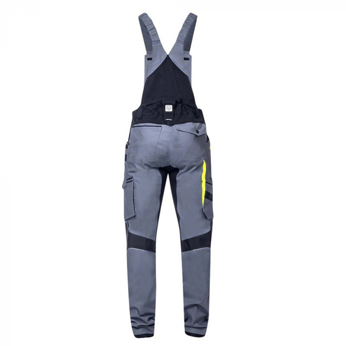 Pantaloni cu pieptar 4XSTRETCH - gri [2]