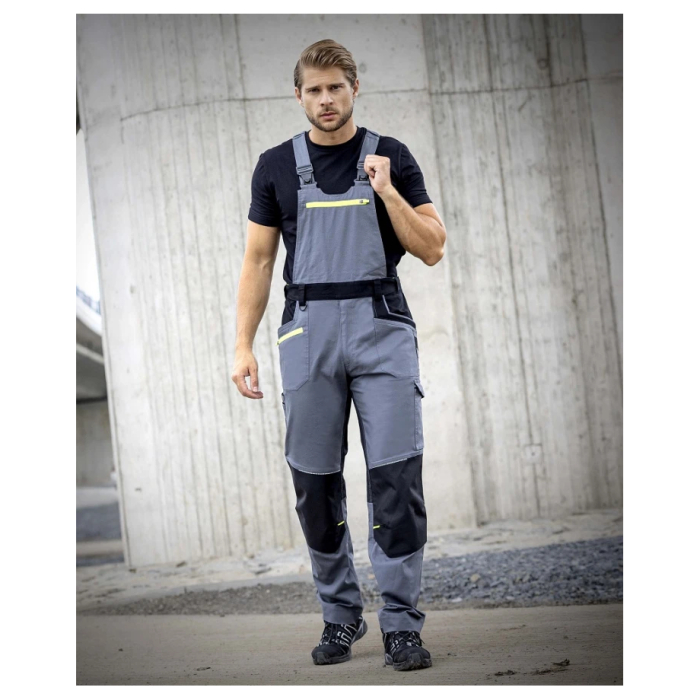 Pantaloni cu pieptar 4XSTRETCH - gri [4]