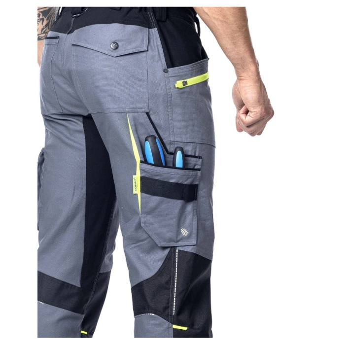 Pantaloni cu pieptar 4XSTRETCH - gri [6]