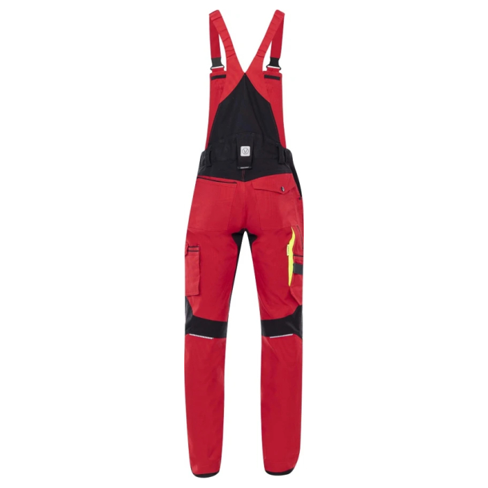 Pantaloni cu pieptar 4XSTRETCH - rosu [3]
