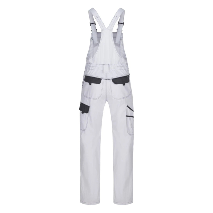 Pantaloni de lucru cu pieptar COOL TREND - alb/gri [2]