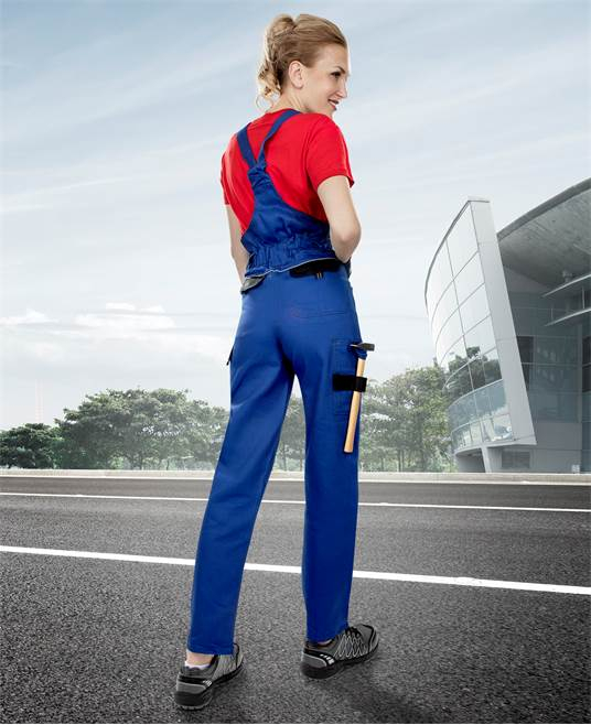 Pantaloni de lucru cu pieptar COOL TREND - albastru - pentru femei [4]