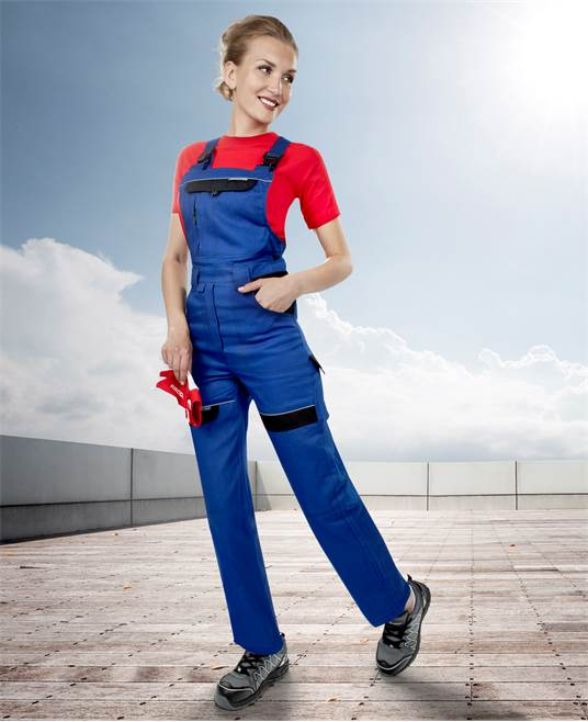 Pantaloni de lucru cu pieptar COOL TREND - albastru - pentru femei [3]