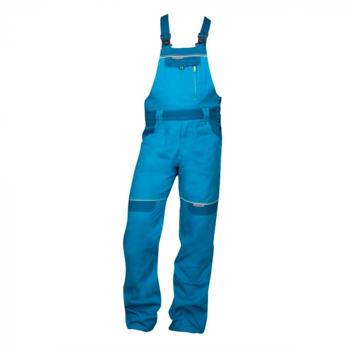 Pantaloni de lucru cu pieptar COOL TREND - albastru petrol [1]