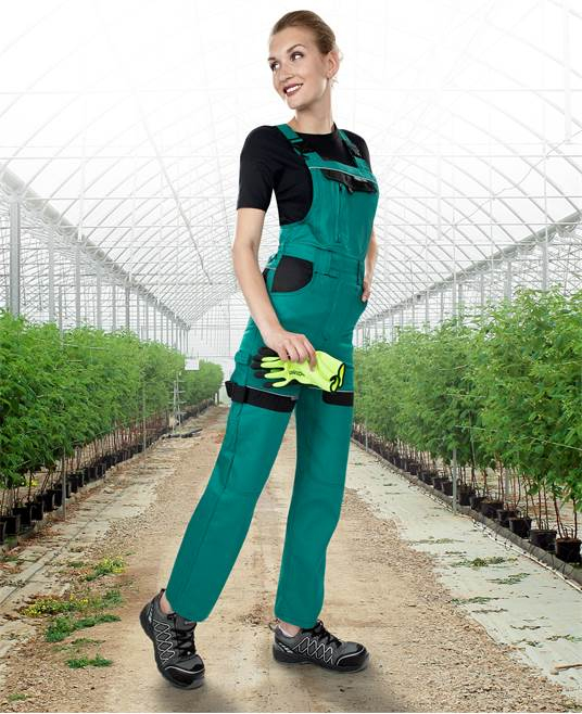 Pantaloni de lucru cu pieptar COOL TREND - verde - pentru femei [3]