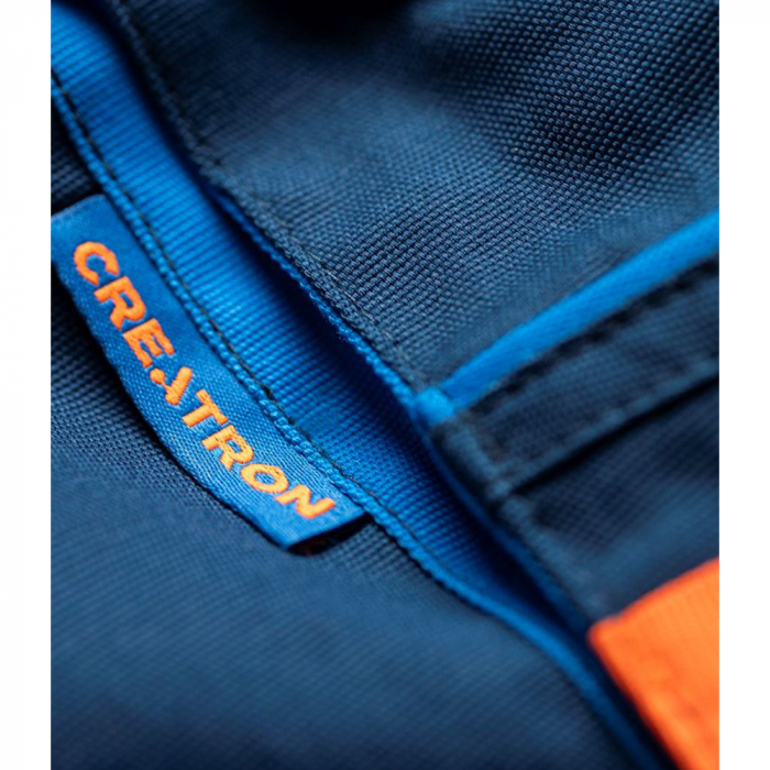 Pantaloni de lucru cu pieptar Creatron - albastru/neon [9]