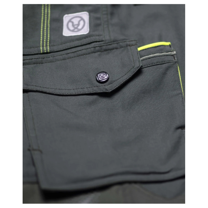 Pantaloni de lucru cu pieptar Creatron - verde/kaki [4]