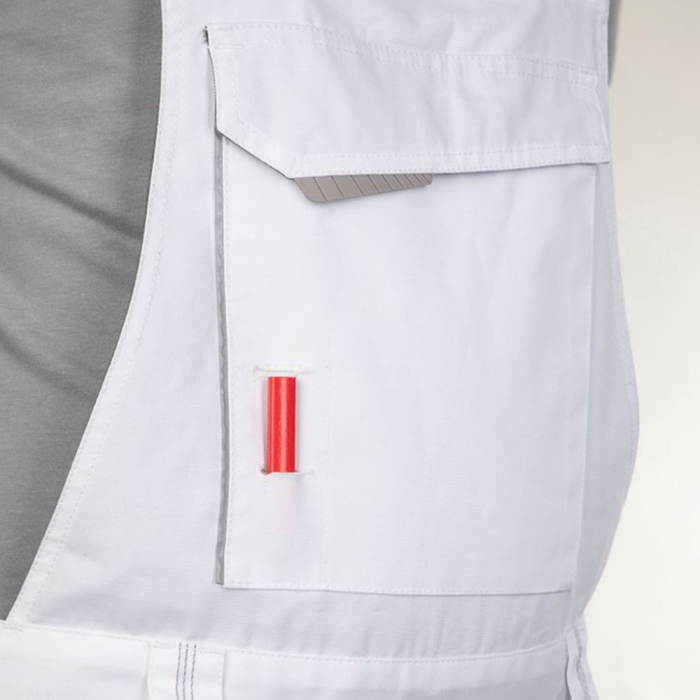 Pantaloni de lucru cu pieptar hidrofobizati URBAN+ culoare alb [6]