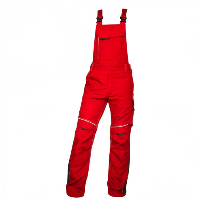 Pantaloni de lucru cu pieptar hidrofobizati URBAN+ culoare rosu [1]