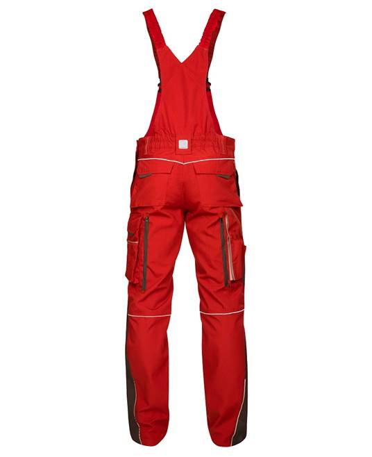 Pantaloni de lucru cu pieptar hidrofobizati URBAN+ culoare rosu [3]