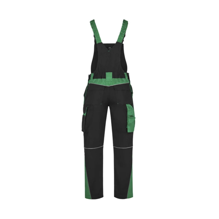 Pantaloni de lucru cu pieptar NEON - gri/verde [2]