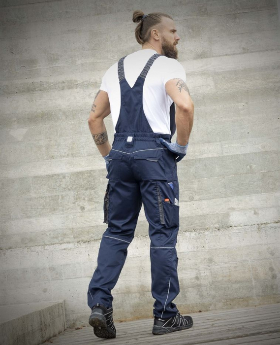 Pantaloni de lucru cu pieptar SUMMER - bleumarin [4]