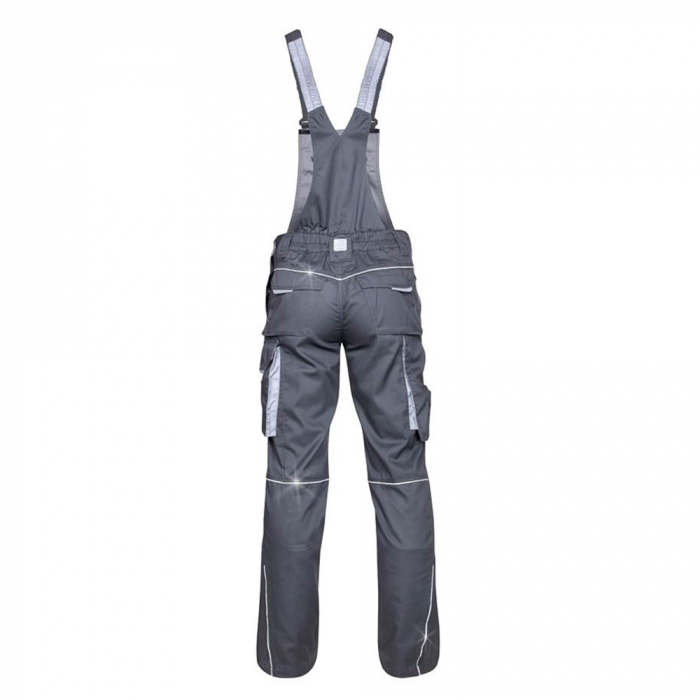 Pantaloni de lucru cu pieptar SUMMER - gri inchis [3]