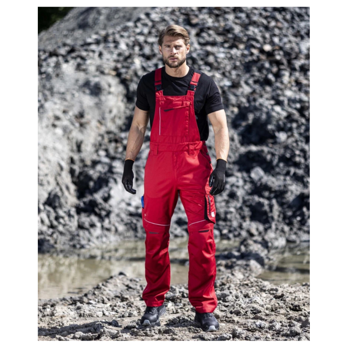 Pantaloni de lucru cu pieptar SUMMER - rosu [5]