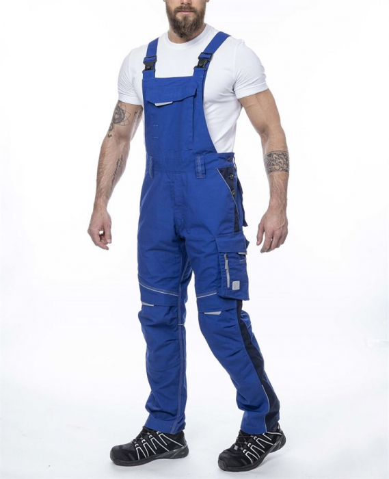 Pantaloni de lucru cu pieptar URBAN - albastru/bleumarin [2]