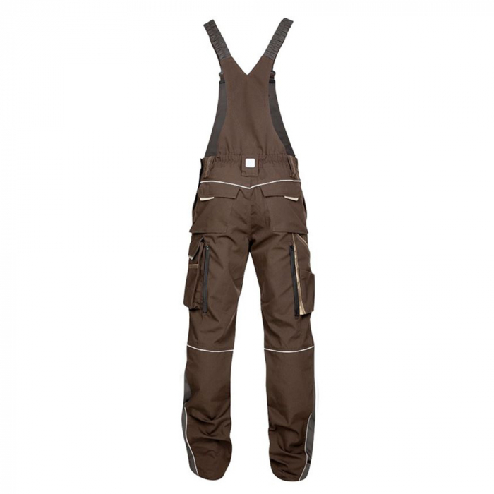 Pantaloni de lucru cu pieptar URBAN - maro [3]