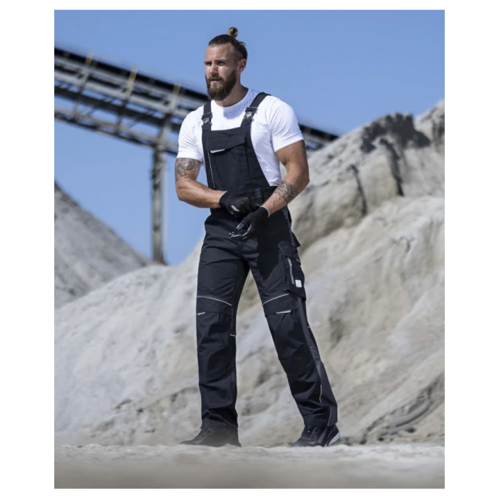 Pantaloni de lucru cu pieptar URBAN - negru [5]