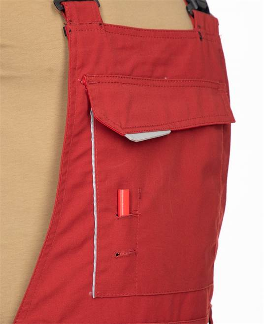 Pantaloni de lucru cu pieptar URBAN - rosu [9]