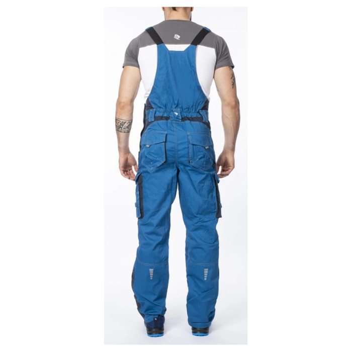 Pantaloni de lucru cu pieptar VISION - albastru/gri [4]