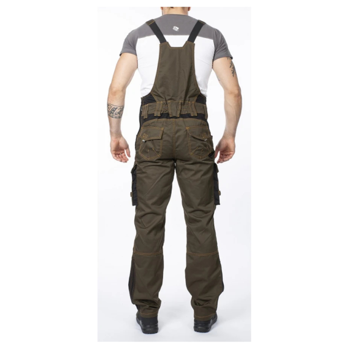 Pantaloni de lucru cu pieptar VISION - asfalt/negru [4]
