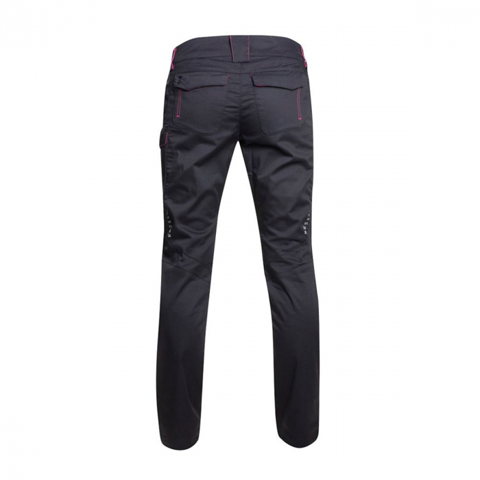 Pantaloni de lucru dama FLORET - negru/roz [3]